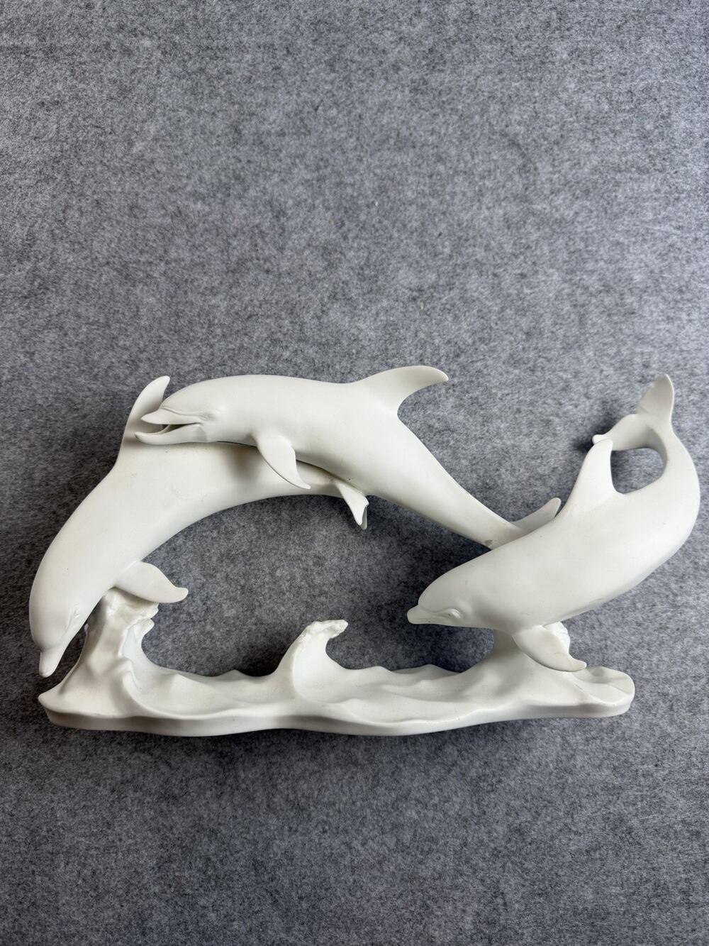 Kaiser Limited Edition‎ Bisque Porcelain Triple Dolphin Porpoise Figurine Statue